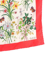 Gucci Flora Red Silk Scarf Accessory arcadeshops.com