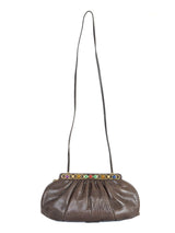 Judith Leiber Brown Lizard Convertible Clutch Accessory arcadeshops.com