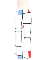 Sonia Rykiel Mondrian Printed Jeans Bottom arcadeshops.com