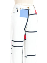Sonia Rykiel Mondrian Printed Jeans Bottom arcadeshops.com