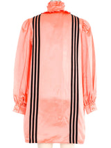 Gucci Adidas Satin Ruffle Shirt Dress Dress arcadeshops.com