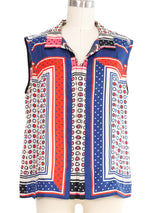 2012 Marni Scarf Printed Sleeveless Top Top arcadeshops.com