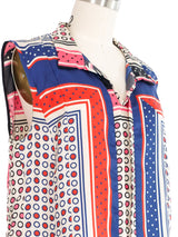 2012 Marni Scarf Printed Sleeveless Top Top arcadeshops.com