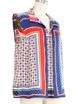 2012 Marni Scarf Printed Sleeveless Top Top arcadeshops.com
