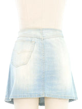 Versace Starfish Print Denim Mini Skirt Bottom arcadeshops.com