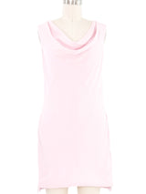 Versace Pink Cowl Neck Mini Dress Dress arcadeshops.com