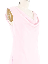 Versace Pink Cowl Neck Mini Dress Dress arcadeshops.com