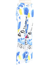 Versace Brush Stroke Jeans Bottom arcadeshops.com