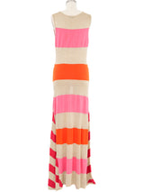 Moschino Metallic Stripe Maxi Dress Dress arcadeshops.com