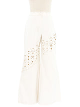 2002 Chloe Ivory Eyelet Flares Bottom arcadeshops.com