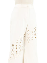 2002 Chloe Ivory Eyelet Flares Bottom arcadeshops.com