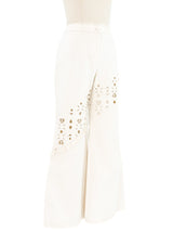 2002 Chloe Ivory Eyelet Flares Bottom arcadeshops.com