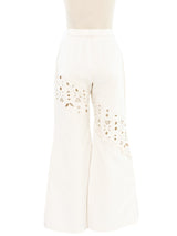 2002 Chloe Ivory Eyelet Flares Bottom arcadeshops.com