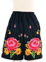 Issey Miyake Embroidered Shorts Bottom arcadeshops.com