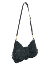 Valentino Black Lace Bow Bag Accessory arcadeshops.com