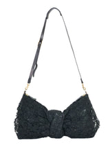 Valentino Black Lace Bow Bag Accessory arcadeshops.com