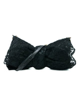 Valentino Black Lace Bow Bag Accessory arcadeshops.com