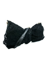 Valentino Black Lace Bow Bag Accessory arcadeshops.com