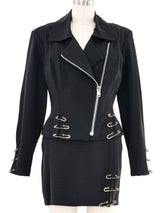 John Murrough Safety Pin Embellished Skirt Ensemble Suit arcadeshops.com