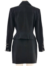 John Murrough Safety Pin Embellished Skirt Ensemble Suit arcadeshops.com