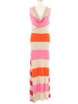 Moschino Metallic Stripe Maxi Dress Dress arcadeshops.com
