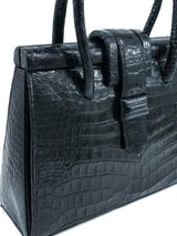 1960s Crocodile Top Handle Bag Accessory arcadeshops.com