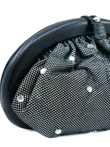 Rhinestone Studded Metallic Clutch Accessory arcadeshops.com