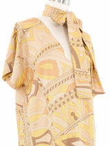 Emilio Pucci Metallic Printed Tunic Top arcadeshops.com