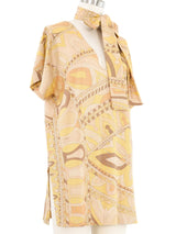 Emilio Pucci Metallic Printed Tunic Top arcadeshops.com