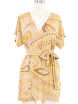 Emilio Pucci Metallic Printed Tunic Top arcadeshops.com