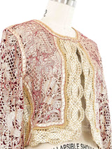 2006 Roberto Cavalli Laser Cut Leather Jacket Jacket arcadeshops.com