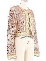 2006 Roberto Cavalli Laser Cut Leather Jacket Jacket arcadeshops.com