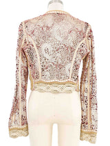2006 Roberto Cavalli Laser Cut Leather Jacket Jacket arcadeshops.com
