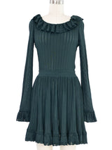 Alaia Forest Green Mini Dress Dress arcadeshops.com