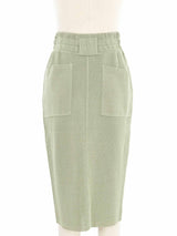 Alaia Sage Green Knit Pencil Skirt Bottom arcadeshops.com
