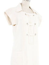 2007 Chanel Lace Up Ivory Tweed Dress Dress arcadeshops.com