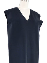 Celine Black and Navy Knit Shift Dress Dress arcadeshops.com
