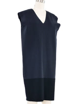 Celine Black and Navy Knit Shift Dress Dress arcadeshops.com