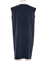 Celine Black and Navy Knit Shift Dress Dress arcadeshops.com