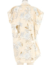 Maison Margiela Chrysanthemum Print Cut Up Shirt Top arcadeshops.com