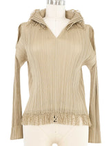 Issey Miyake Fringe Pleated Top Top arcadeshops.com