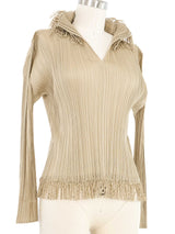 Issey Miyake Fringe Pleated Top Top arcadeshops.com