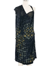 Balenciaga Printed Draped Jersey Dress Dress arcadeshops.com