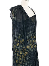 Balenciaga Printed Draped Jersey Dress Dress arcadeshops.com