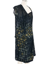 Balenciaga Printed Draped Jersey Dress Dress arcadeshops.com