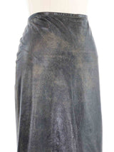 Jean Paul Gaultier Cracked Leather Skirt Bottom arcadeshops.com