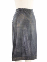 Jean Paul Gaultier Cracked Leather Skirt Bottom arcadeshops.com