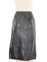 Jean Paul Gaultier Cracked Leather Skirt Bottom arcadeshops.com