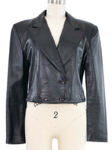 North Beach Leather Double Breasted Crop Jacket Jacket arcadeshops.com