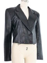 North Beach Leather Double Breasted Crop Jacket Jacket arcadeshops.com